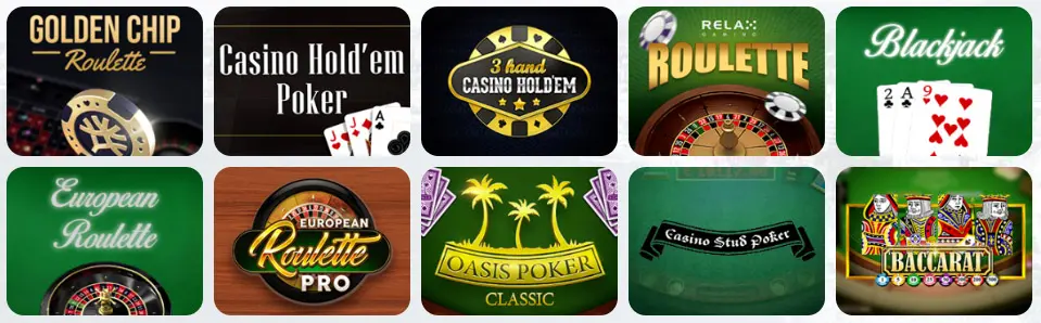 Giochi da tavolo al YOJI CASINO