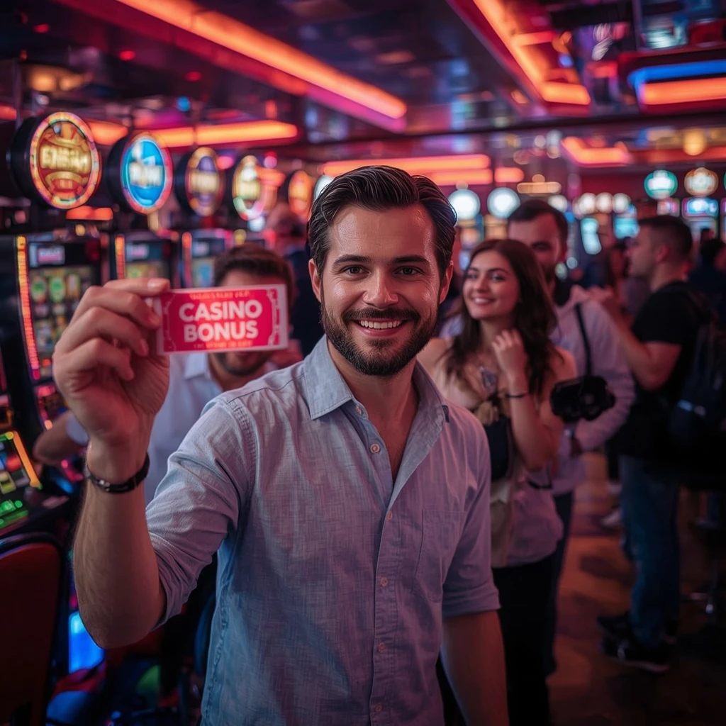 una persona con un bonus del casinò YOJI CASINO